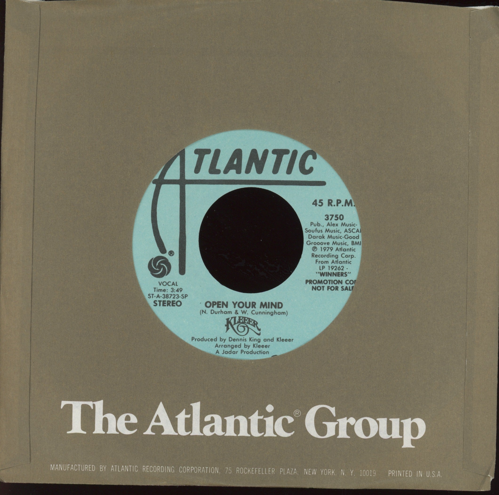 Kleeer - Open Your Mind on Atlantic Promo Modern Soul 45