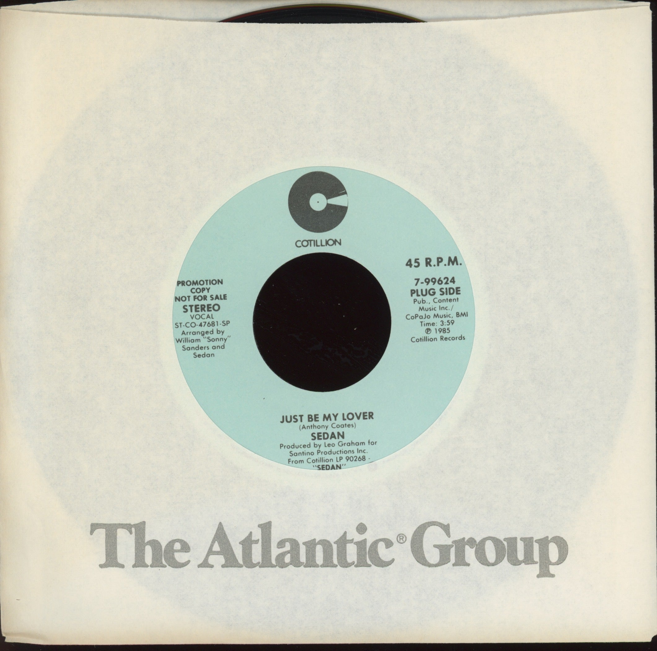 Sedan - You Ain't Got To Do Nothing on Atlantic Promo Modern Soul 45