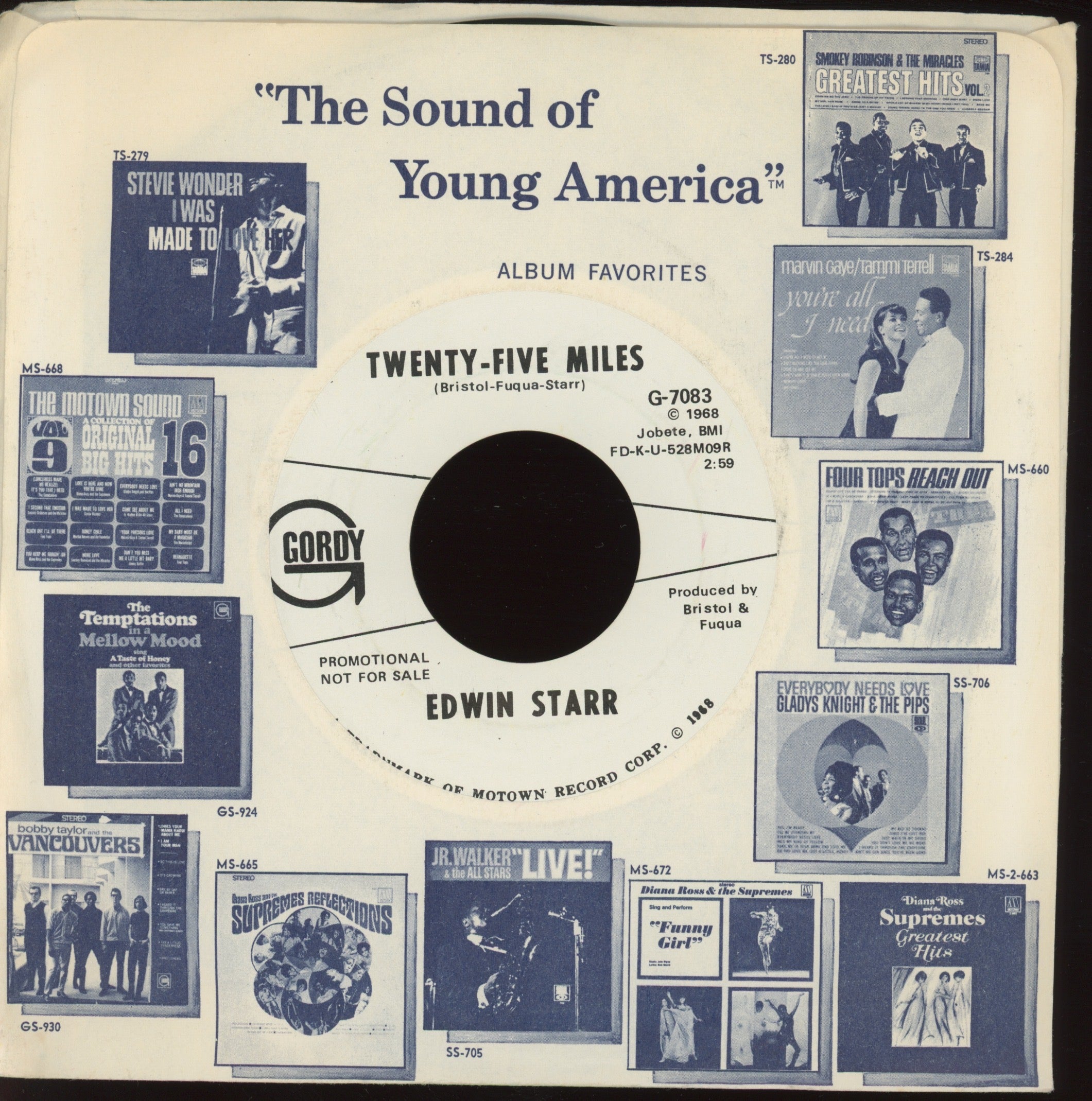 Edwin Starr - Twenty-Five Miles on Gordy Promo Northern Soul 45