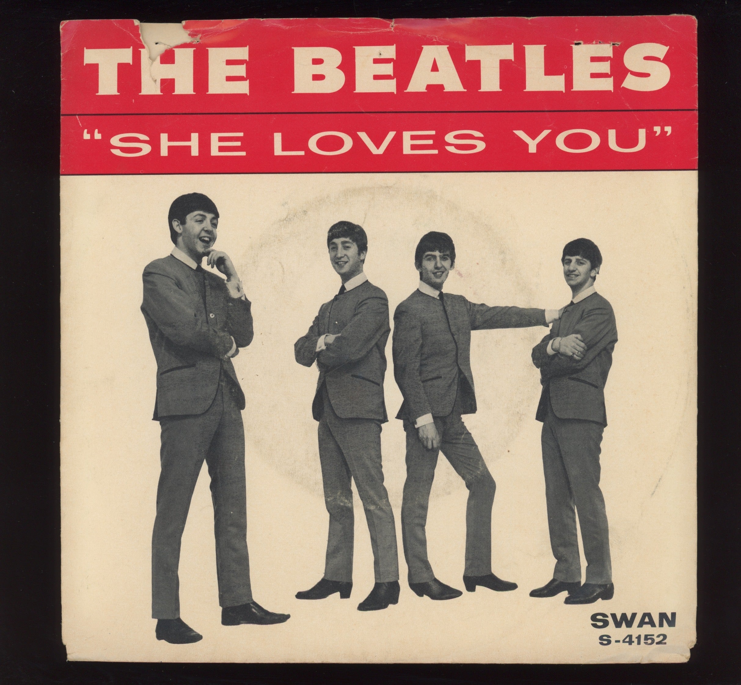 The Beatles - She Loves You on Swan 45 With Picture Sleeve