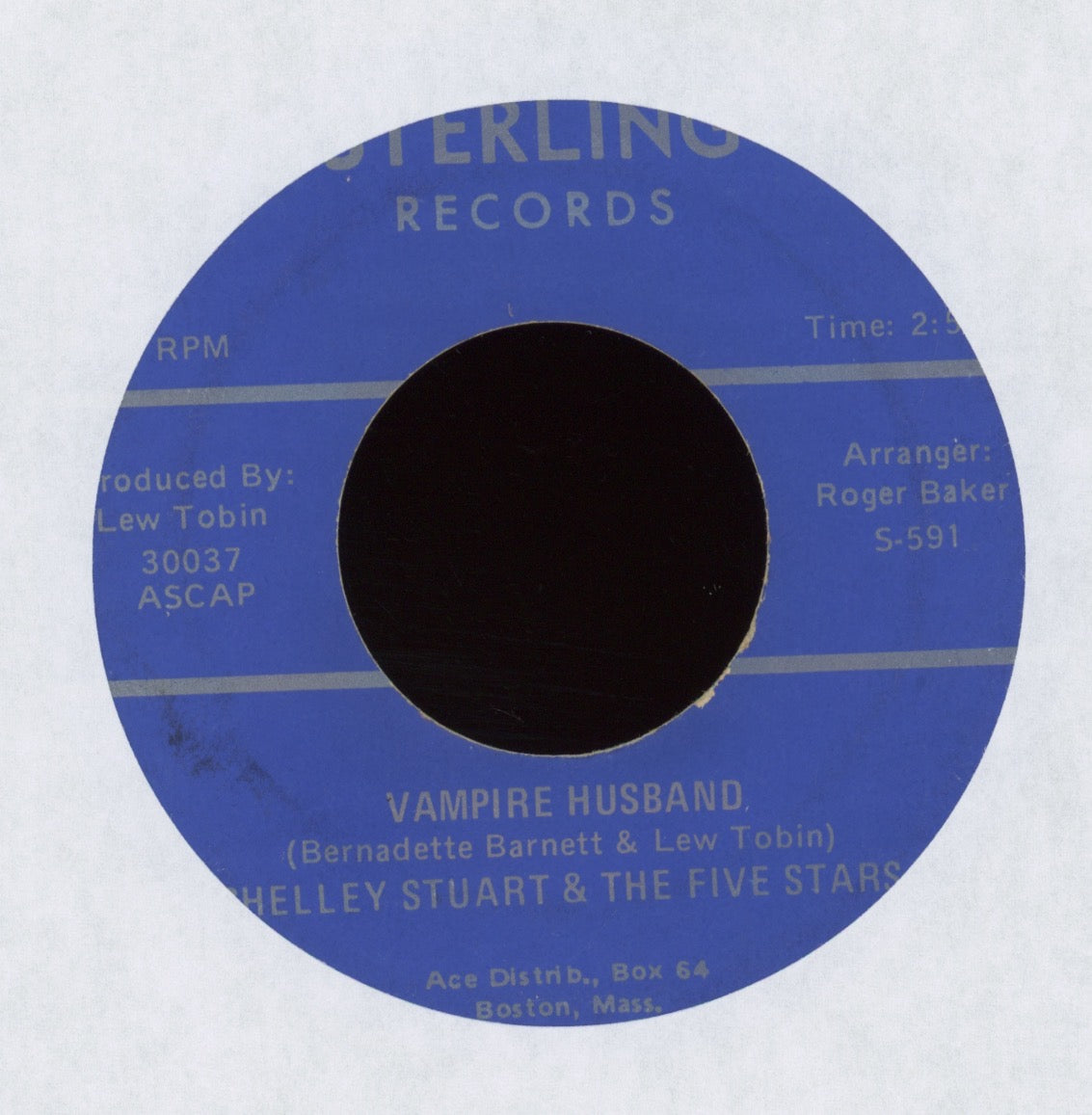 Shelley Stuart - Vampire Husband on Sterling Halloween Horror Rock 45