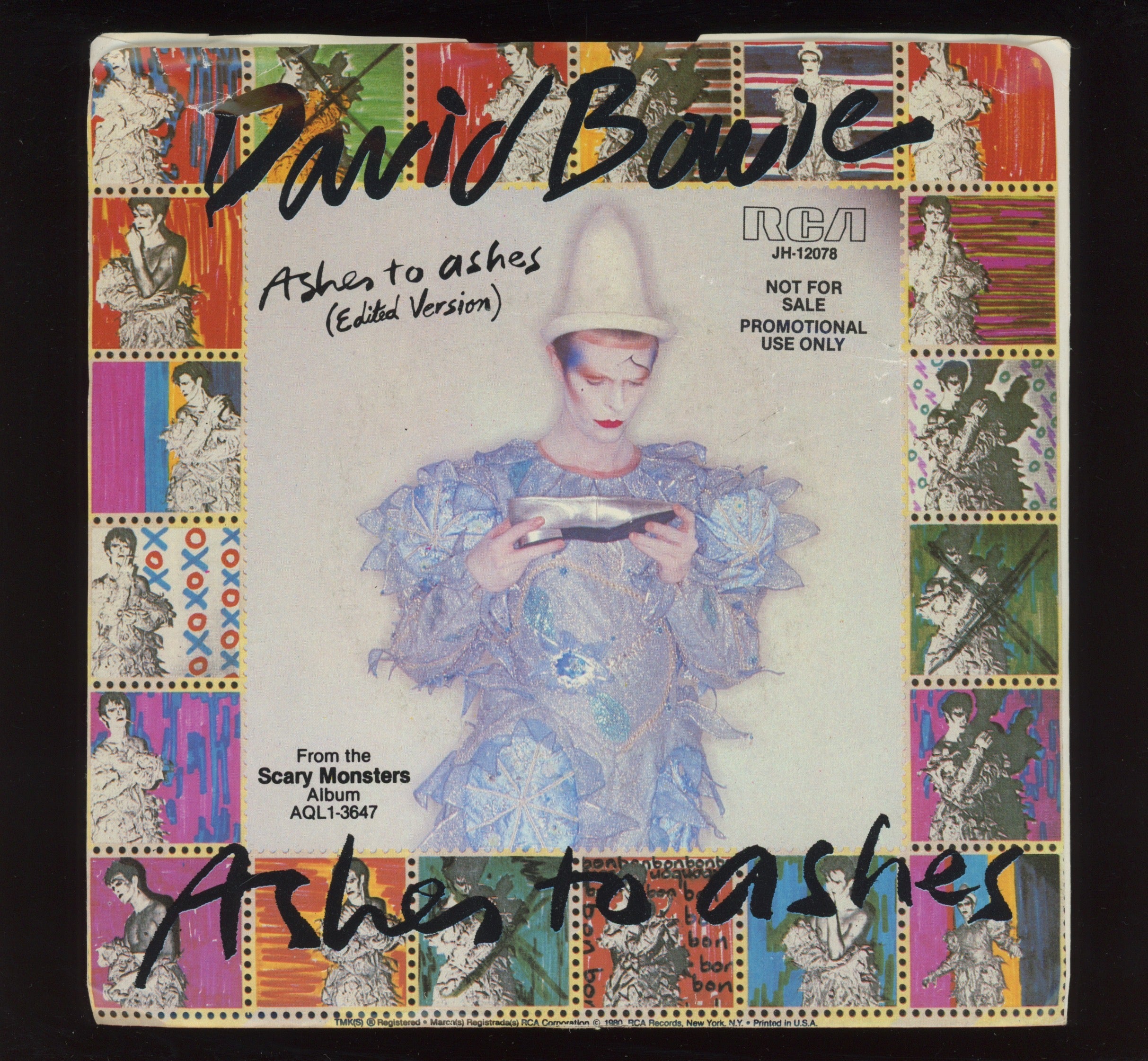 David Bowie - Ashes To Ashes on RCA Promo 45 With Picture Sleeve