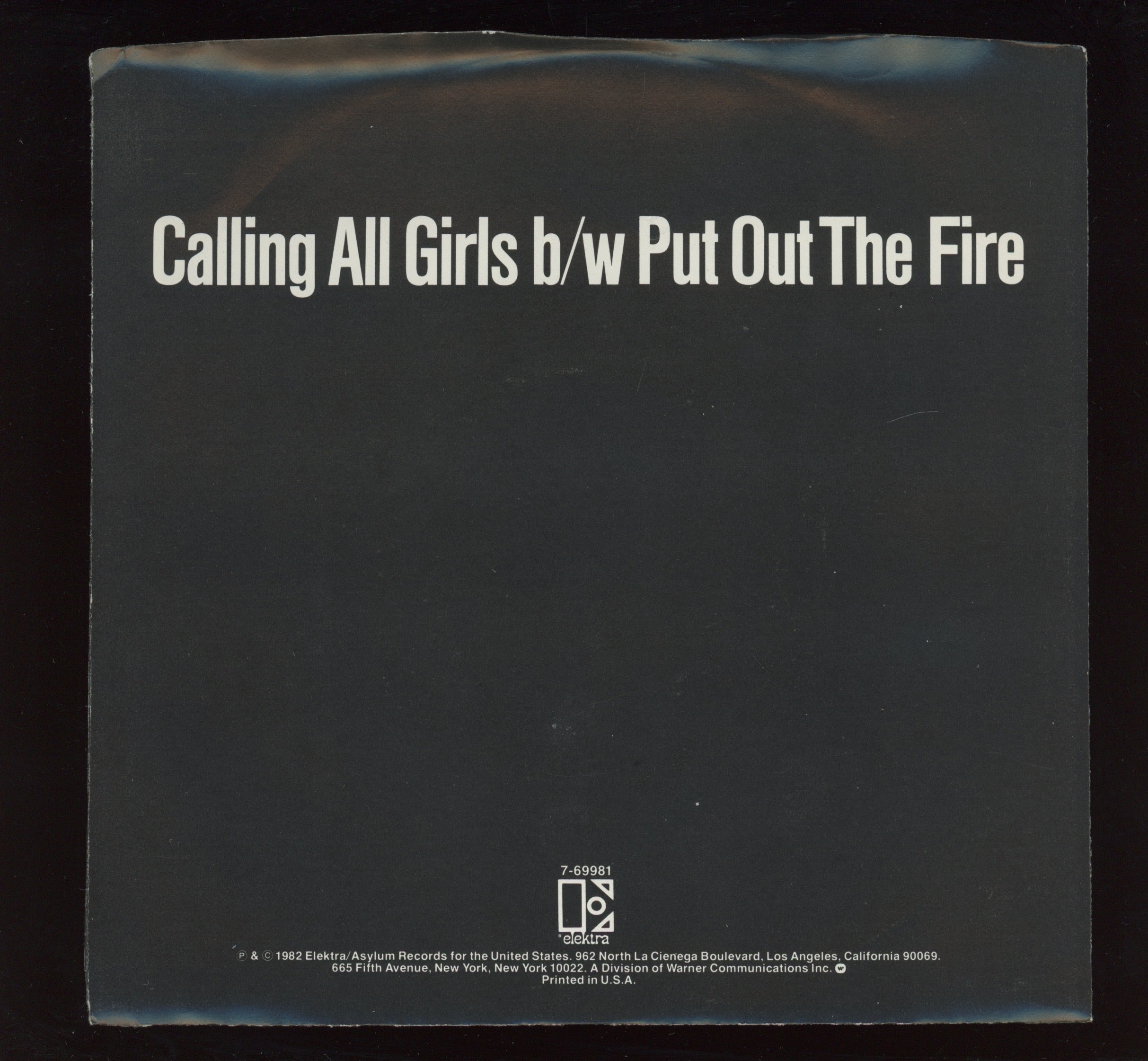 Queen - Calling All Girls on Elektra Promo 45 With Picture Sleeve