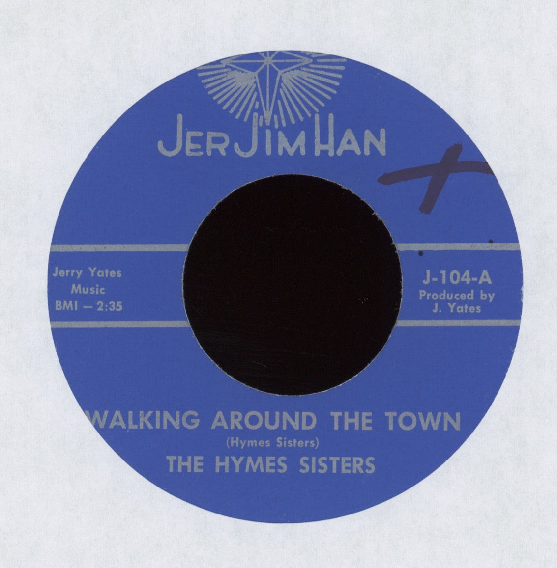 The Hymes Sisters - Walking Around The Town on JerJimHan Northern Soul 45