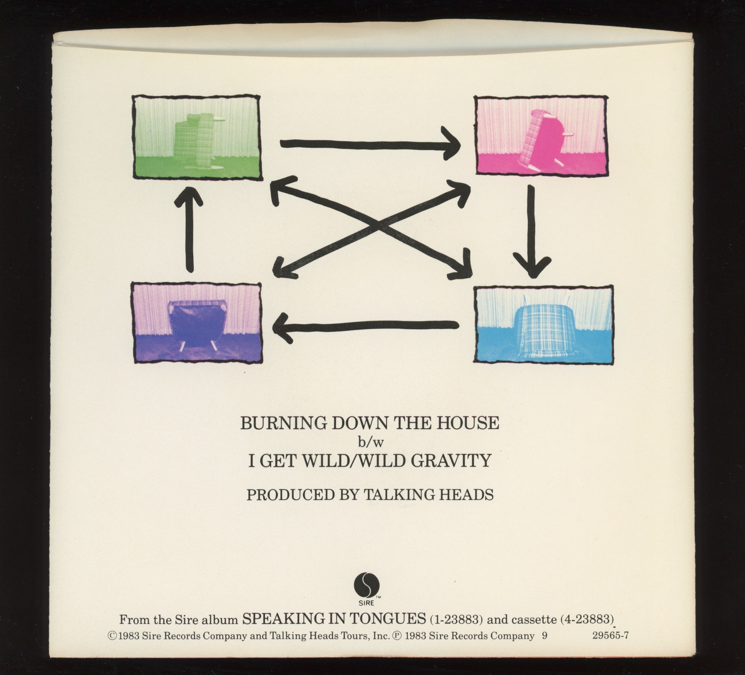 Talking Heads - Burning Down The House on Sire Promo 45 With Picture Sleeve