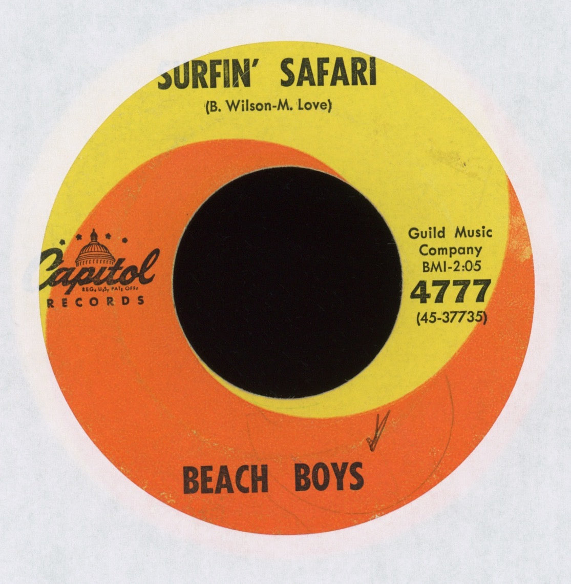 The Beach Boys - Surfin' Safari / 409 on Capitol 45 With Picture Sleeve