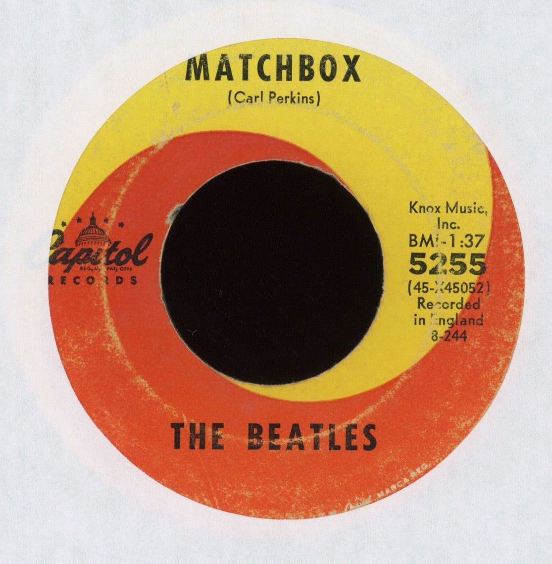 The Beatles - Matchbox / Slow Down on Capitol 45 With Picture Sleeve