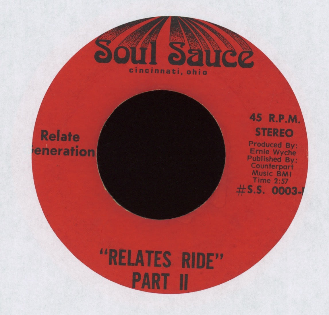 Relate Generation - Relates Ride on Soul Sauce Funk 45