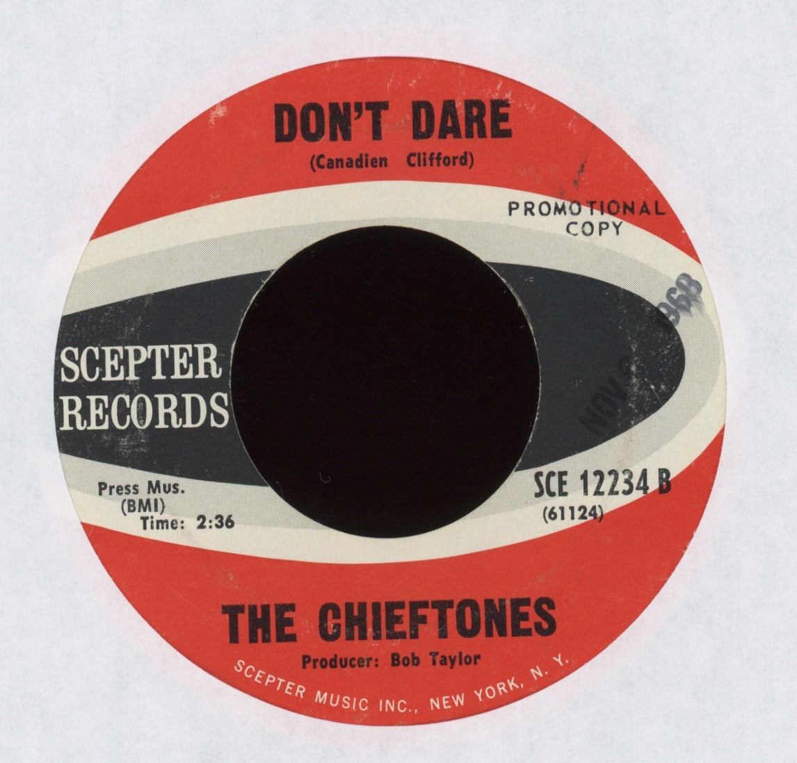 The Chieftones - Don't Dare on Scepter Promo Garage 45