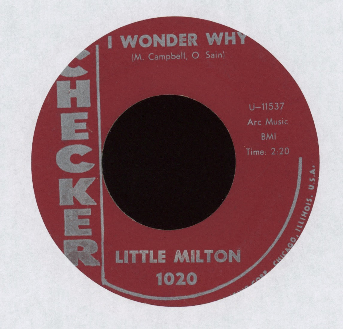Little Milton - I Wonder Why on Checker R&B 45