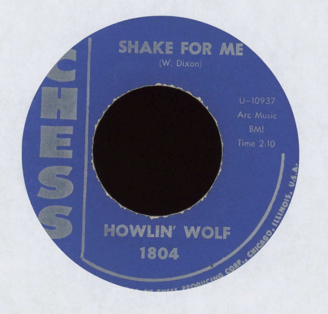 Howlin' Wolf - Shake For Me on Chess R&B Blues 45