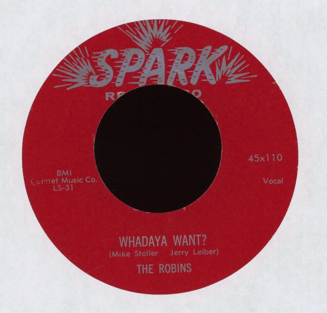 The Robins - Whadaya Want? on Spark R&B Doo Wop 45