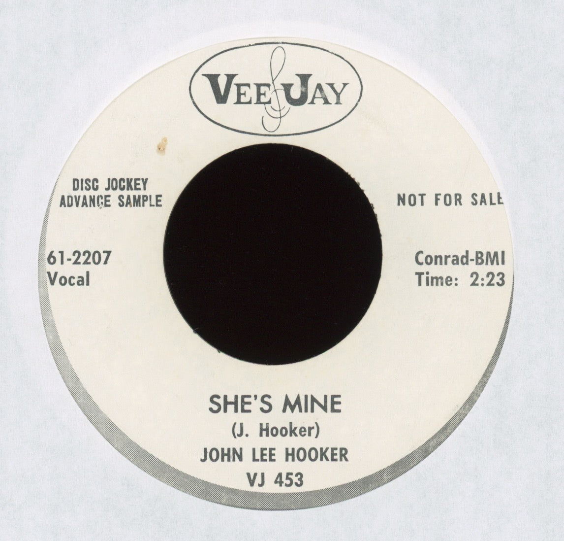John Lee Hooker - She's Mine on Vee Jay R&B Blues 45