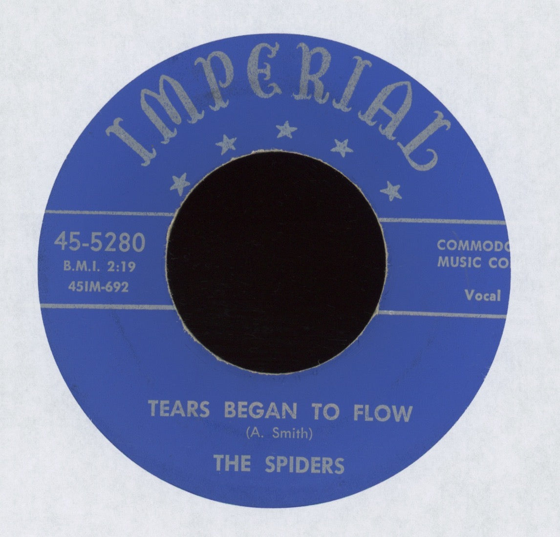 The Spiders - Tears Began To Flow on Imperial R&B Doo Wop 45