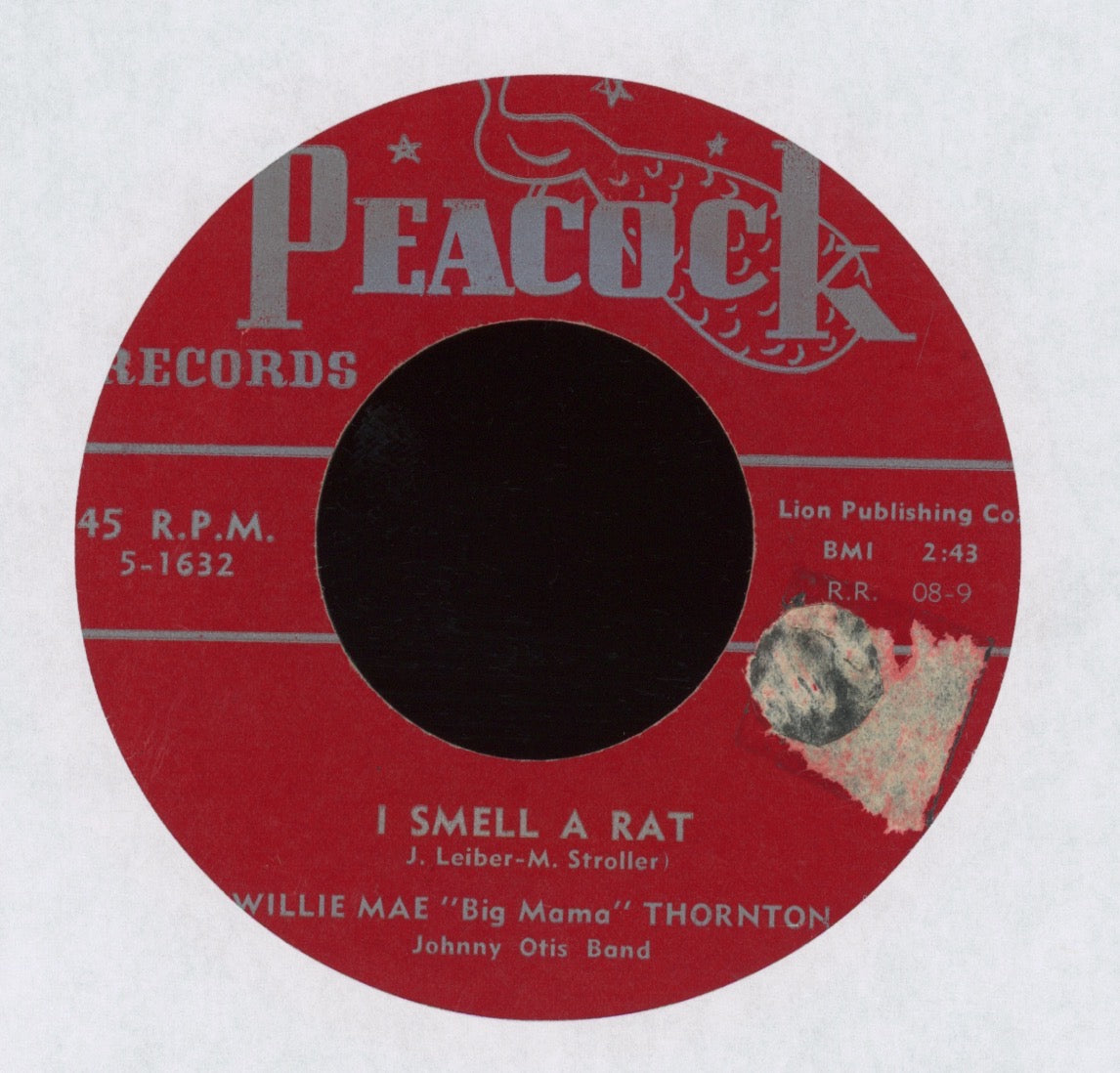 Big Mama Willie Mae Thornton - I Smell A Rat on Peacock R&B 45