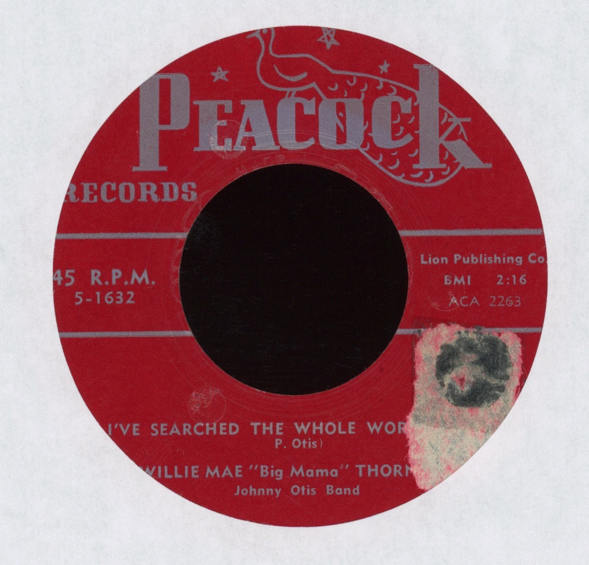 Big Mama Willie Mae Thornton - I Smell A Rat on Peacock R&B 45