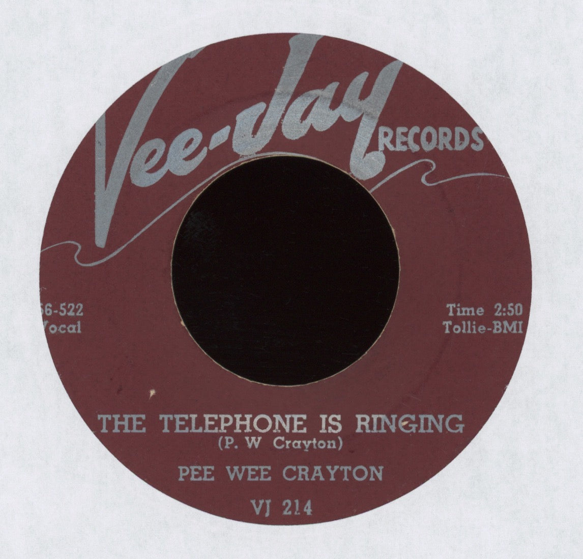 Pee Wee Crayton - The Telephone Is Ringing on Vee Jay Blues 45