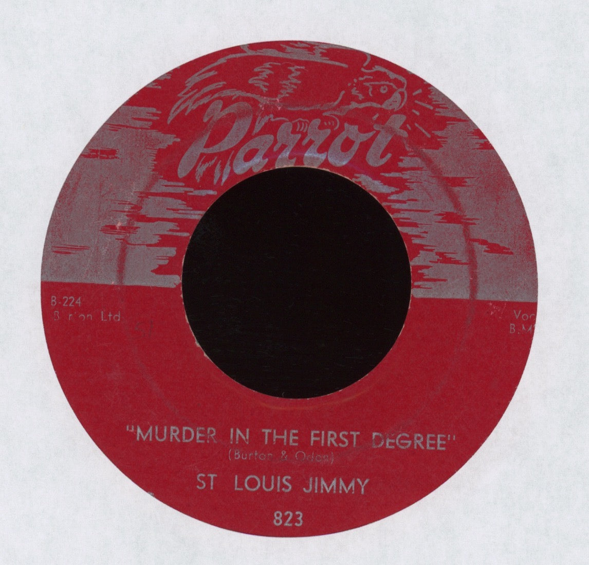 St. Louis Jimmy Oden - Murder In The First Degree on Parrot R&B Blues 45