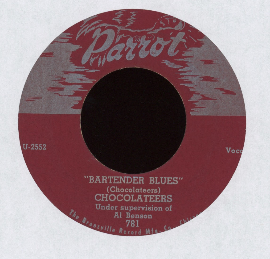 Chocolateers - Peckin' / Bartender Blues on Parrot Jump Blues 45