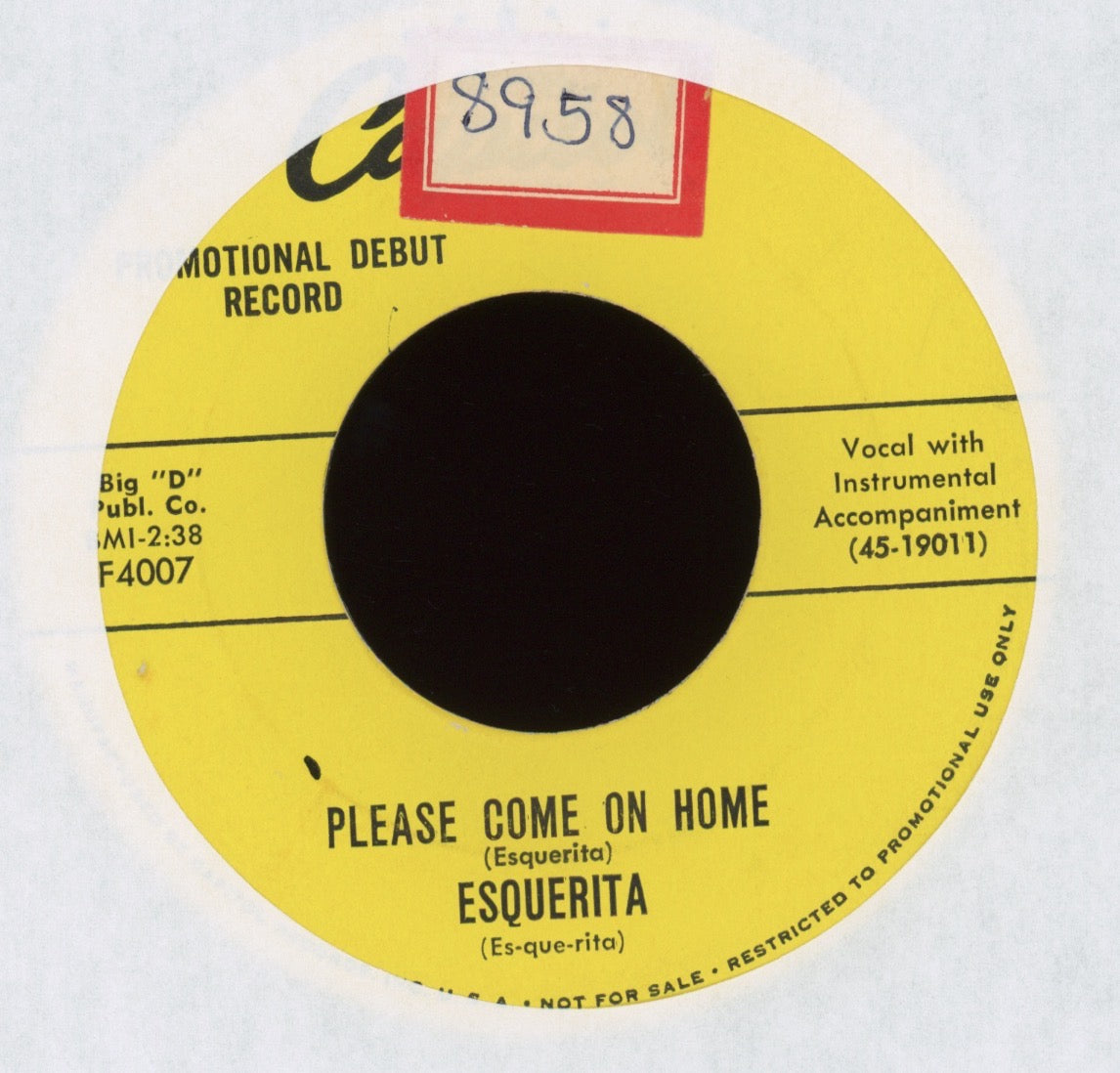 Esquerita - Oh Baby on Capitol Promo R&B Rocker 45