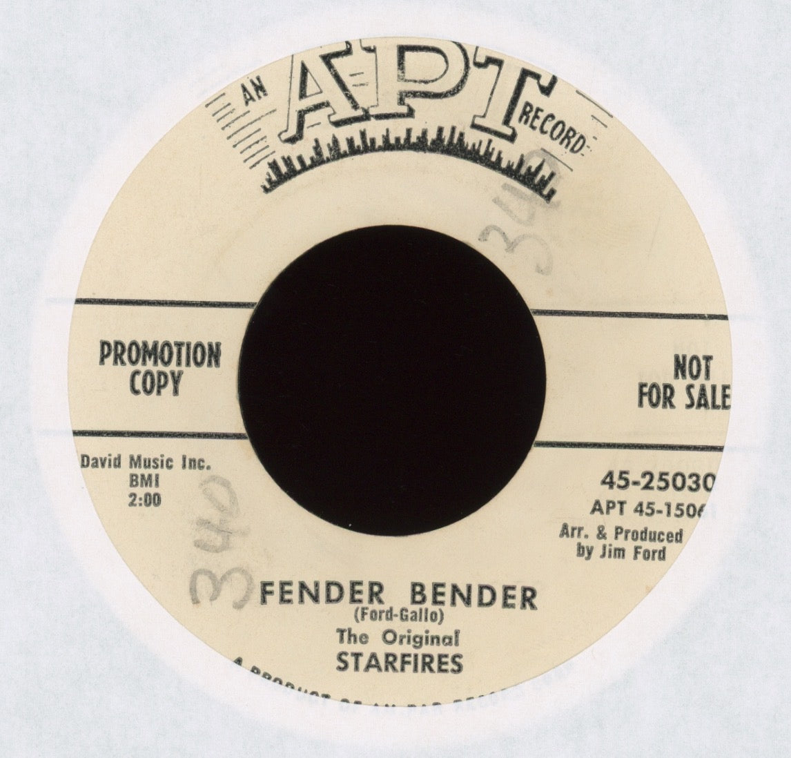 The Original Starfires - Fender Bender / Camel Walk on APT Promo Surf Exotica 45