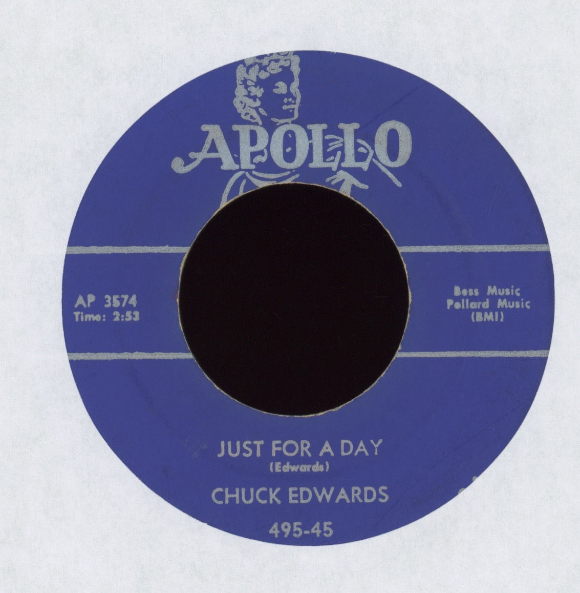 Chuck Edwards - She Carried Me All Over Town on Apollo R&B Rocker 45