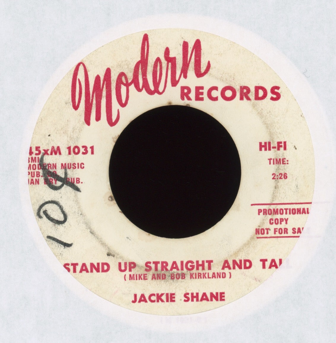 Jackie Shane - Stand Up Straight And Tall on Modern Promo R&B Soul 45