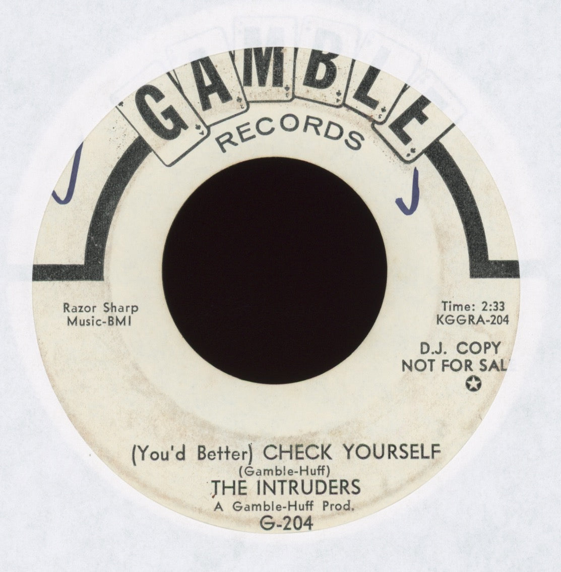 The Intruders - (You'd Better) Check Yourself on Gamble Promo