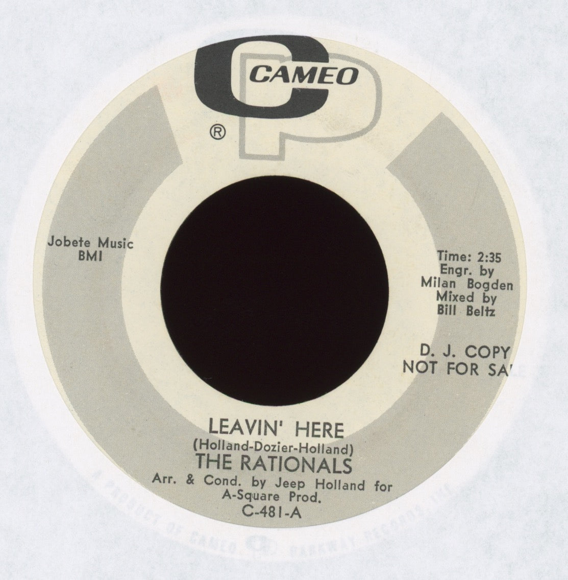 The Rationals - Leavin' Here on Cameo Parkway Promo
