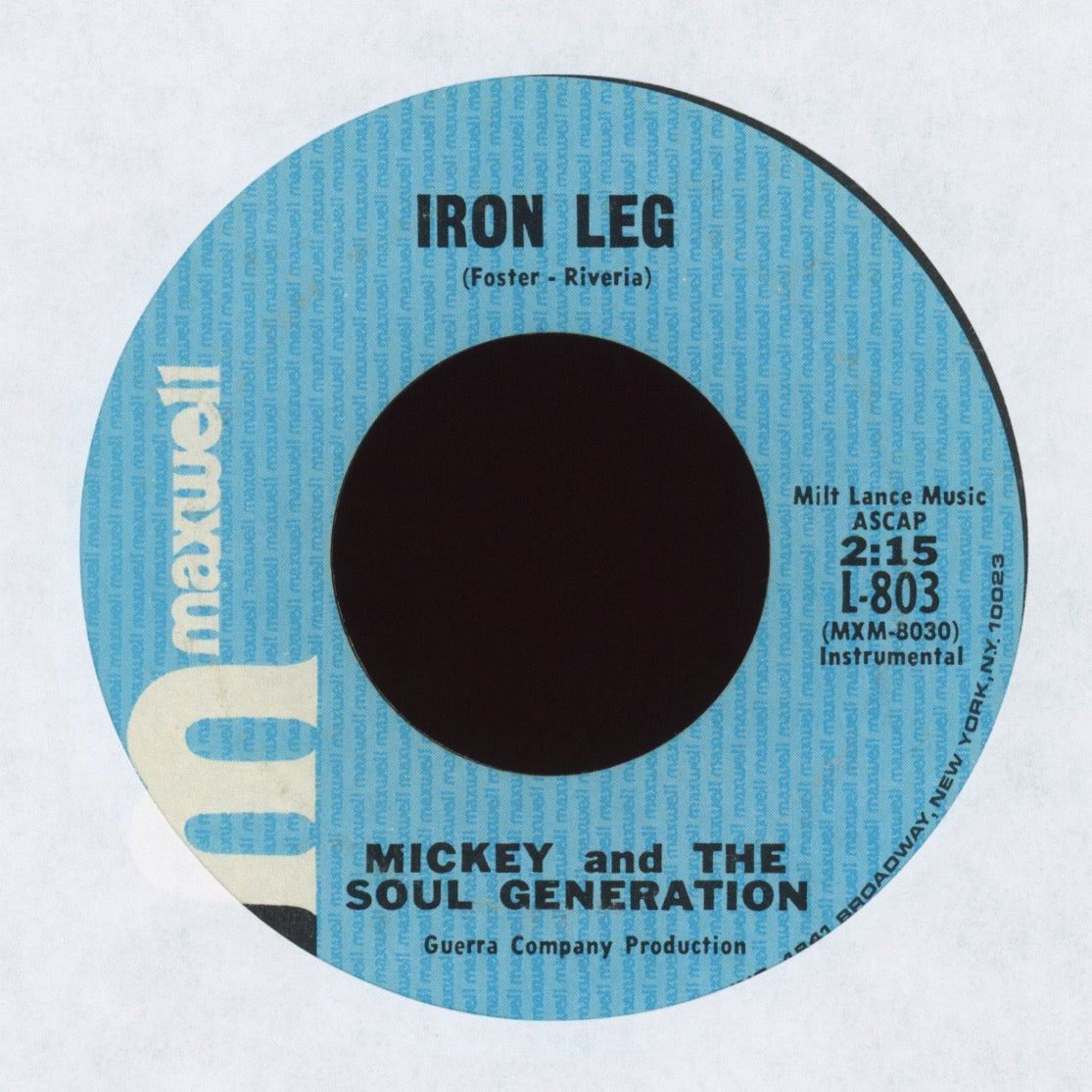 Mickey & The Soul Generation - Iron Leg on Maxwell