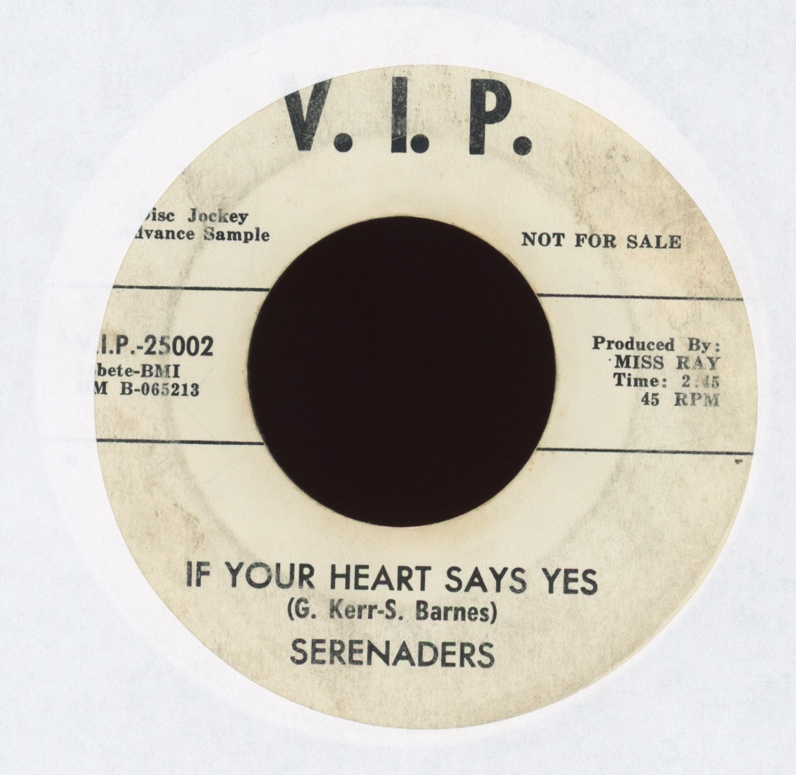 The Serenaders - I'll Cry Tomorrow on V.I.P. Promo