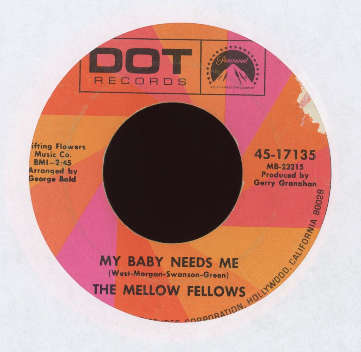 The Mellow Fellows - My Baby Needs Me on Dot