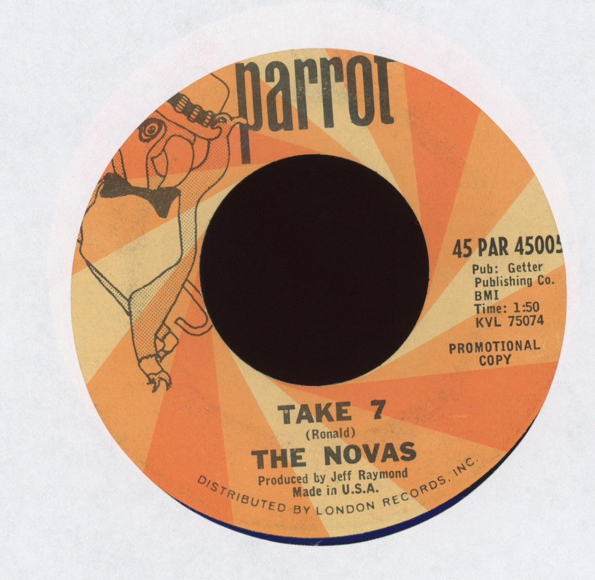 The Novas - The Crusher on Parrot Vinyl Promo