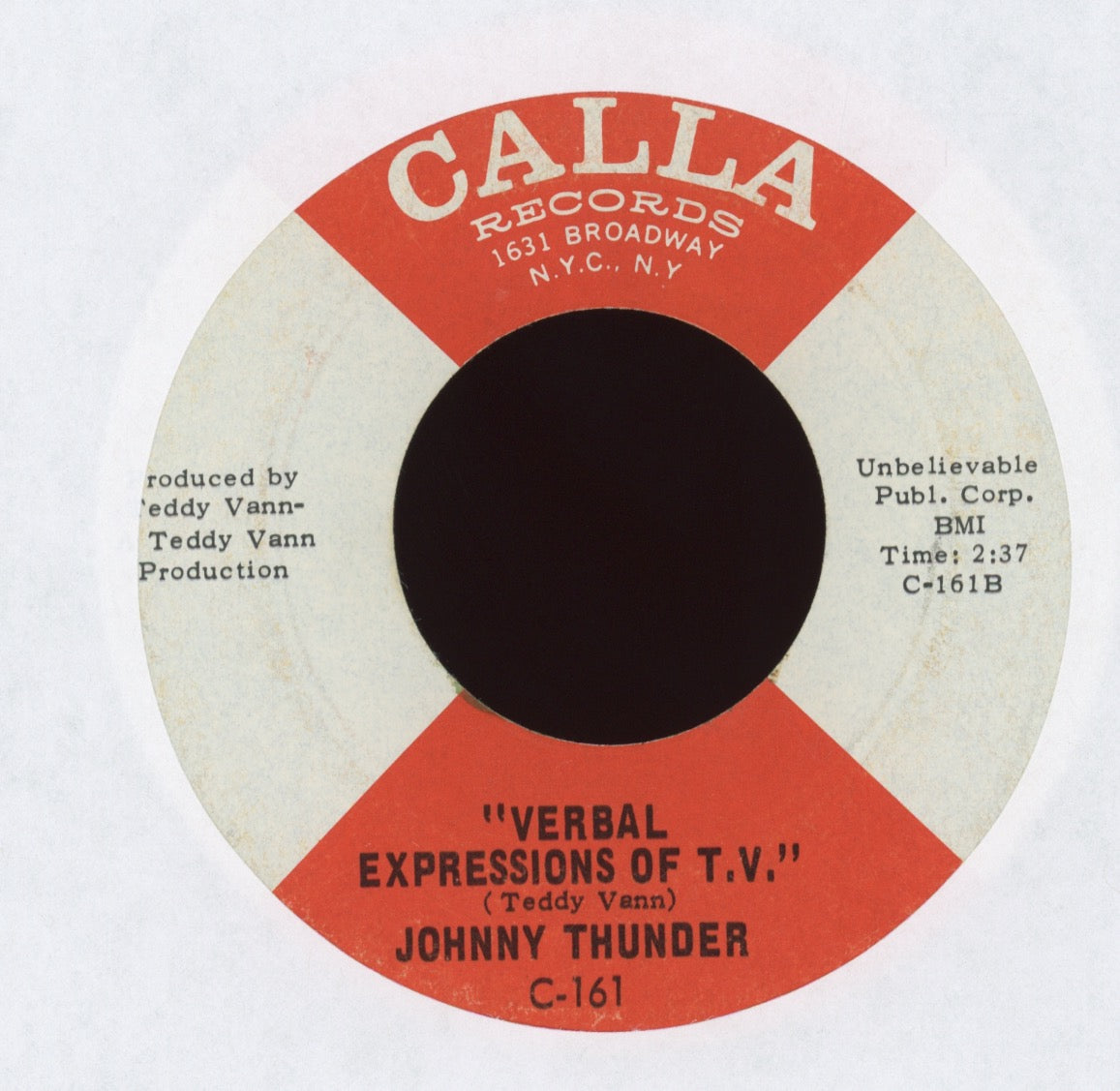 Johnny Thunder - I'm Alive on Calla