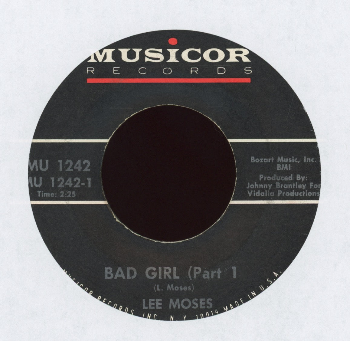 Lee Moses - Bad Girl on Musicor Vinyl Pressing