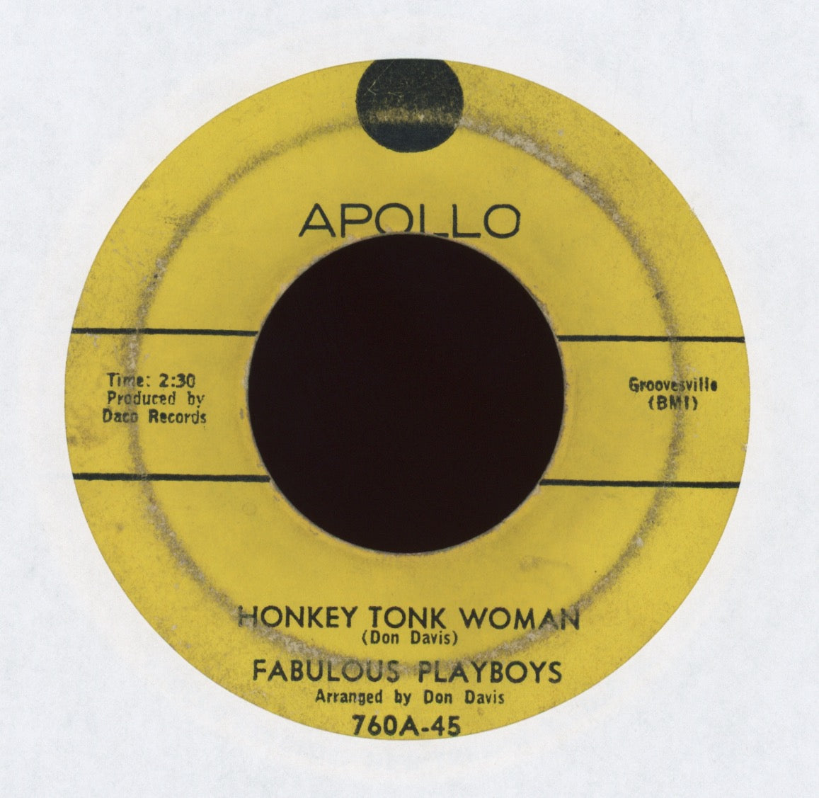 The Fabulous Playboys - Honkey Tonk Woman on Apollo