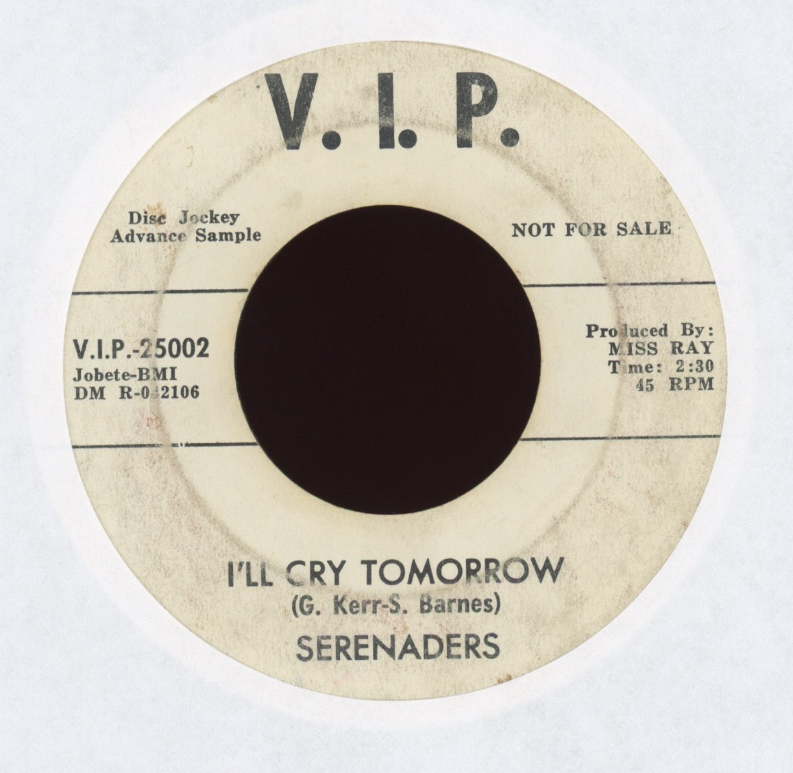 The Serenaders - I'll Cry Tomorrow on V.I.P. Promo