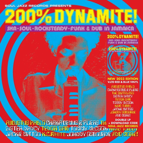 [DAMAGED] Various - Soul Jazz Records Presents - 200% Dynamite Ska Soul Rocksteady Funk & Dub in Jamaica [Red & Blue Vinyl]