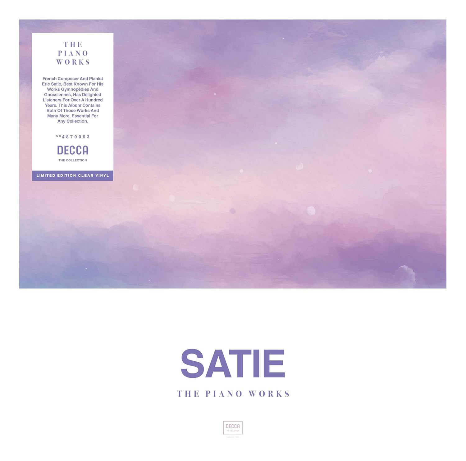 Various Artists - Satie: The Piano Works [Crystal Clear Vinyl]