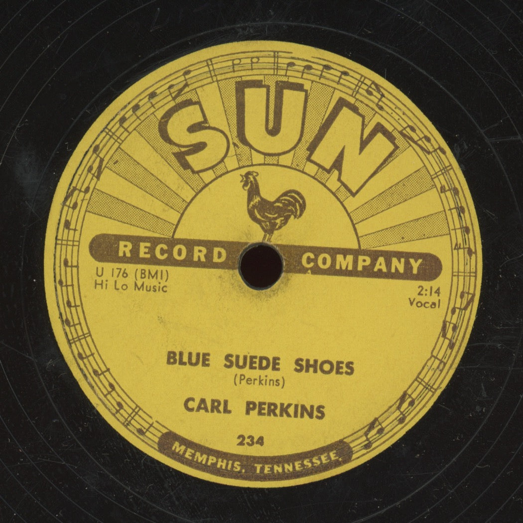 Rockabilly 78 - Carl Perkins - Blue Suede Shoes / Honey, Don't! on Sun