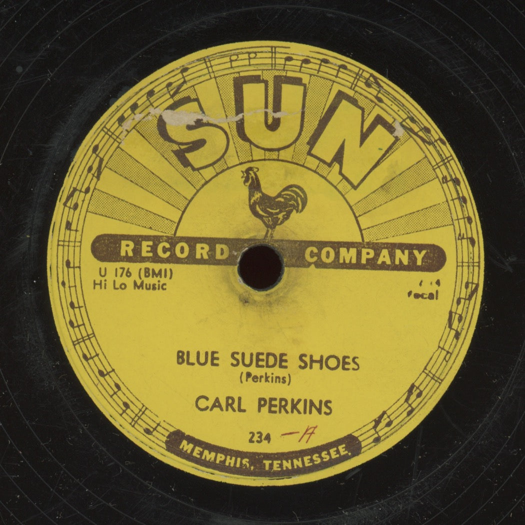 Rockabilly 78 - Carl Perkins - Blue Suede Shoes / Honey, Don't! on Sun