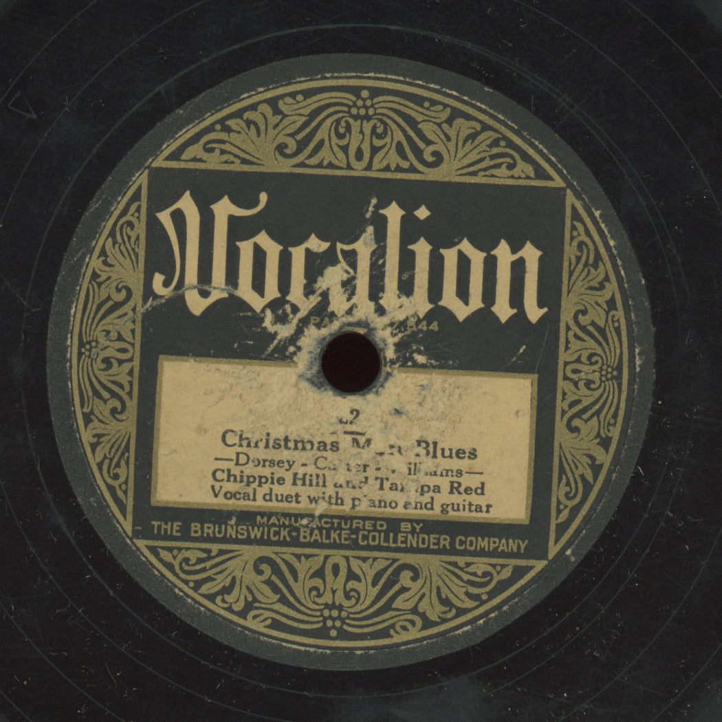 Pre-War Blues 78 - Bertha "Chippie" Hill / Tampa Red - Weary Money Blues / Christmas Man Blues on Vocalion 1224