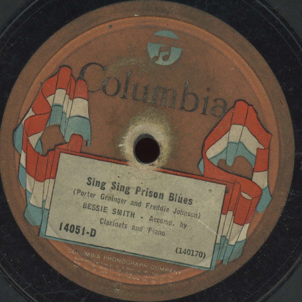 Pre-War Blues 78 - Bessie Smith - Dying Gambler's Blues / Sing Sing Prison Blues on Columbia