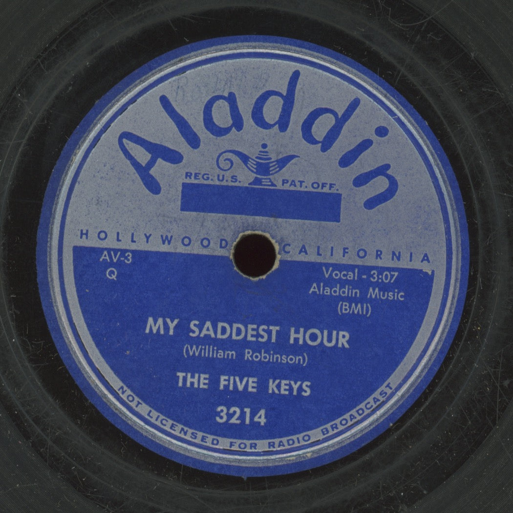 Doo Wop 78 - The Five Keys - My Saddest Hour / "Oh! Babe!" on Aladdin