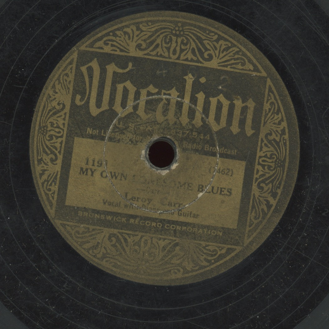 Pre-War Blues 78 - Leroy Carr - How Long - How Long Blues / My Own Lonesome Blues on Vocalion