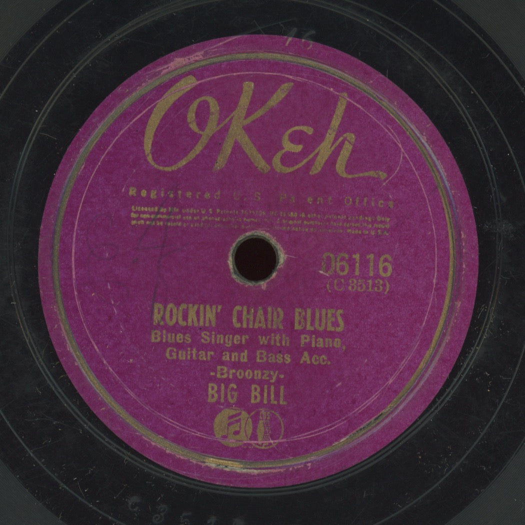 Blues 78 - Big Bill Broonzy - Rockin' Chair Blues / Getting Older Every Day on Okeh