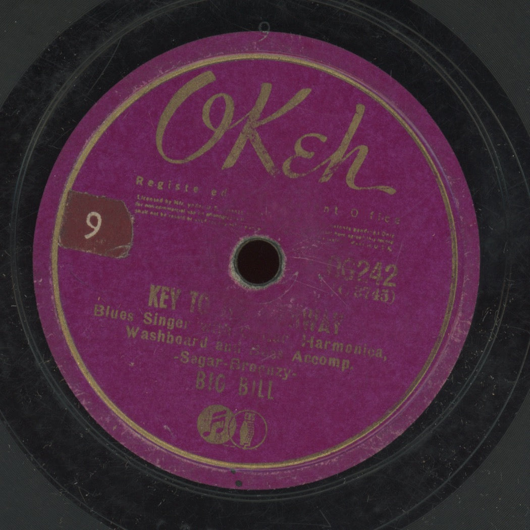 Blues 78 - Big Bill Broonzy - Key To The Highway / Green Grass Blues on Okeh