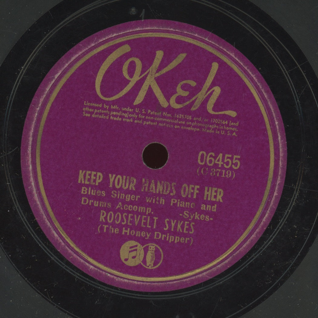Blues 78 - Roosevelt Sykes - Keep Your Hands Off Her / Skin And Bones Blues on Okeh
