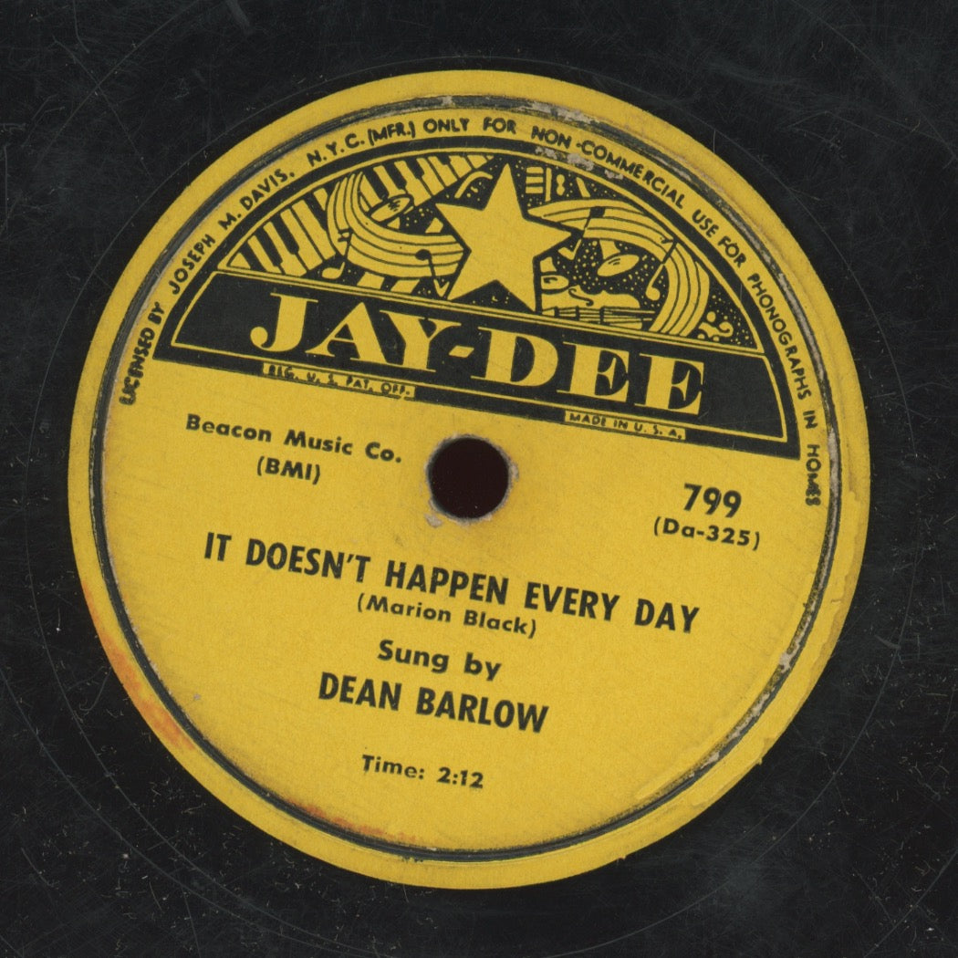 R&B 78 - Dean Barlow - I'll String Around With You / It Doesn't Happen Every Day on Jay-Dee