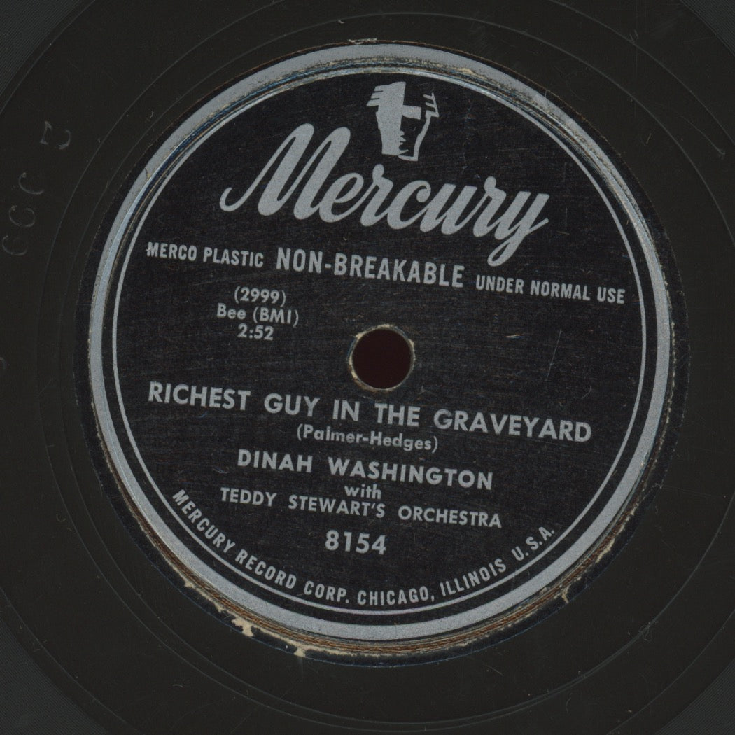 Jazz / Blues 78 - Dinah Washington - Richest Guy In The Graveyard / Good Daddy Blues on Mercury